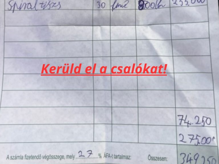 Számla részletei, kerüld el a csalókat